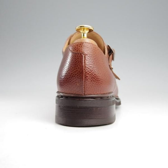 美品★パラブーツ SIZE 8.5【モデル定価￥90,200-★VIGNY/ヴィニー/ダブルモンク】グレインレザー/茶/メンズ/Paraboot★k264