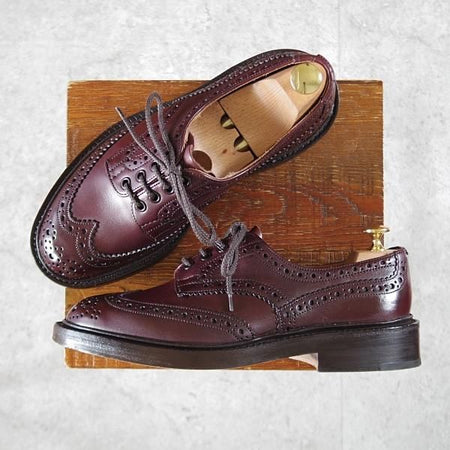 極美品★トリッカーズ SIZE 6.5【定価￥121,000-★BOURTON/バートン】m5633/カントリーシューズ/カーフ/赤茶/短靴/Tricker's★k265