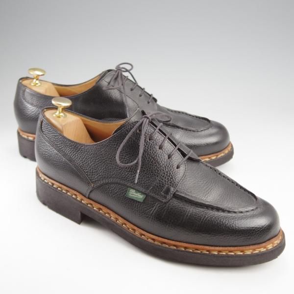 美品★パラブーツ SIZE 8.5【モデル定価￥96,800-★BLUE WORK別注(TOMORROWLAND)】シャンボード/Uチップ/NOIR/黒/Paraboot★k268