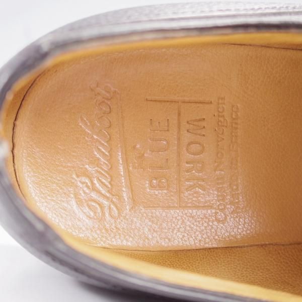 美品★パラブーツ SIZE 8.5【モデル定価￥96,800-★BLUE WORK別注(TOMORROWLAND)】シャンボード/Uチップ/NOIR/黒/Paraboot★k268