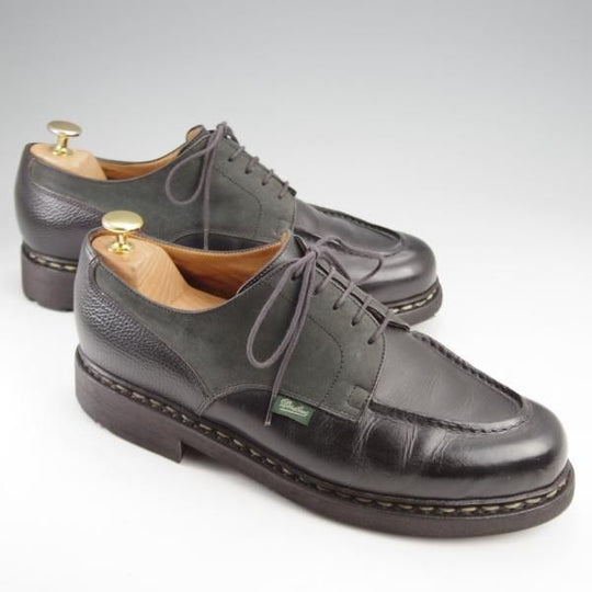 ★パラブーツ SIZE 8【モデル定価￥96,800-★クレイジーパターンのCHAMBORD/シャンボード】シップス別注/Uチップ/黒/Paraboot★k269