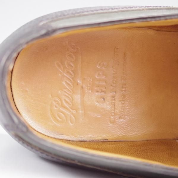 ★パラブーツ SIZE 8【モデル定価￥96,800-★クレイジーパターンのCHAMBORD/シャンボード】シップス別注/Uチップ/黒/Paraboot★k269