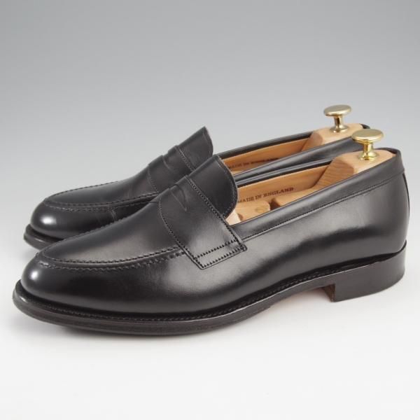 極美品★(英)チーニー 7.5F【定価￥74,800-★CANNON/キャノン/277ラスト】コインローファー/カーフ/黒/メンズ/CHEANEY★k277