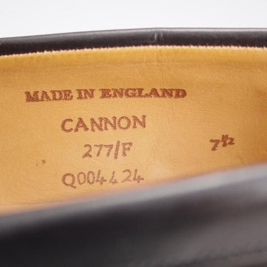 極美品★(英)チーニー 7.5F【定価￥74,800-★CANNON/キャノン/277ラスト】コインローファー/カーフ/黒/メンズ/CHEANEY★k277