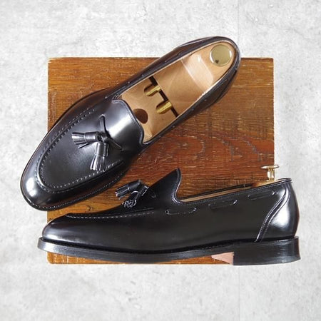 極美品★チャーチ 75F/UK7.5【定価￥176,000-★KINGSLEY 2/キングスレー】69Rラスト/タッセルローファー/カーフ/黒/メンズ/Church'★k278