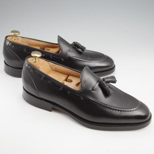 極美品★チャーチ 75F/UK7.5【定価￥176,000-★KINGSLEY 2/キングスレー】69Rラスト/タッセルローファー/カーフ/黒/メンズ/Church'★k278