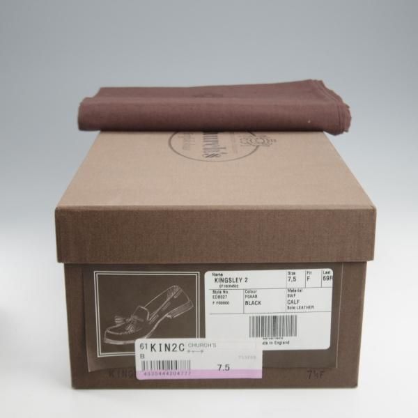 極美品★チャーチ 75F/UK7.5【定価￥176,000-★KINGSLEY 2/キングスレー】69Rラスト/タッセルローファー/カーフ/黒/メンズ/Church'★k278