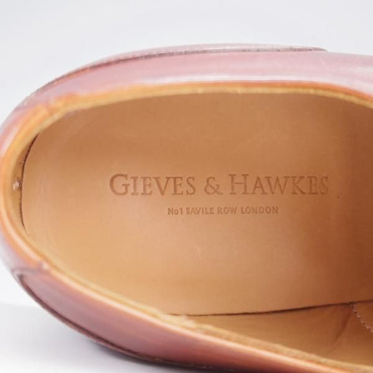 未使用★(英)チーニー 7.5F【★(英)GIEVES&HAWKES/ギーブス&ホークス別注】10298ラスト/ストレートチップ/茶/メンズ/CHEANEY★k280