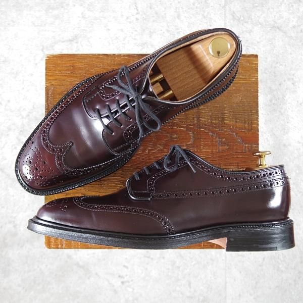 極美品★チャーチ 80F/UK8【定価￥198,000-★グラフトン/GRAFTON】173ラスト/フルブローグ/赤茶/メンズ/Church'★k282