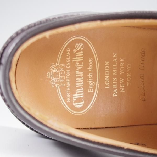 極美品★チャーチ 80F/UK8【定価￥198,000-★グラフトン/GRAFTON】173ラスト/フルブローグ/赤茶/メンズ/Church'★k282