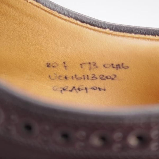 極美品★チャーチ 80F/UK8【定価￥198,000-★グラフトン/GRAFTON】173ラスト/フルブローグ/赤茶/メンズ/Church'★k282