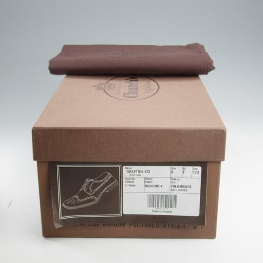 極美品★チャーチ 80F/UK8【定価￥198,000-★グラフトン/GRAFTON】173ラスト/フルブローグ/赤茶/メンズ/Church'★k282
