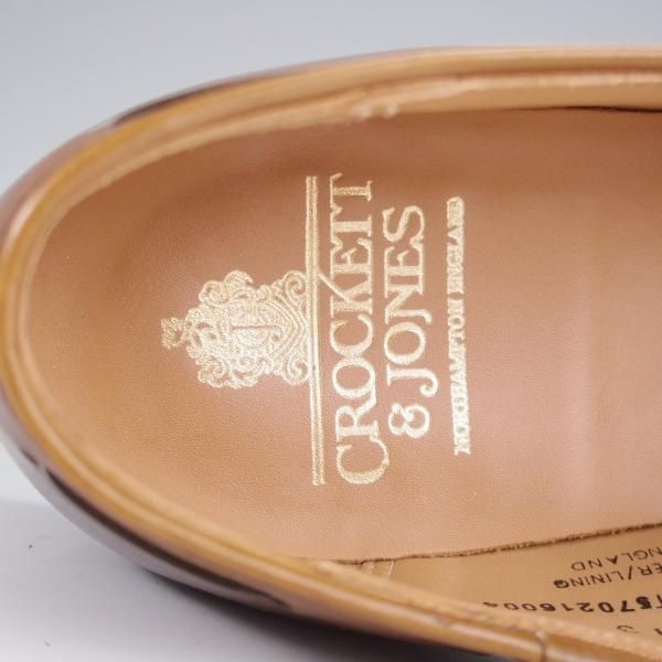 極美品★クロケット&ジョーンズ 9.5E【定価￥99,000-★CAVENDISH 3/キャベンディッシュ】タッセルローファー/濃茶/Crockett&Jones★k283
