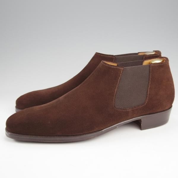 未使用★(伊)エンツォ・ボナフェ SIZE 9.5【定価￥143,000-★ビームス別注/CARY GRANT2】ケーリーグラント/サイドゴアブーツ/濃茶★k288