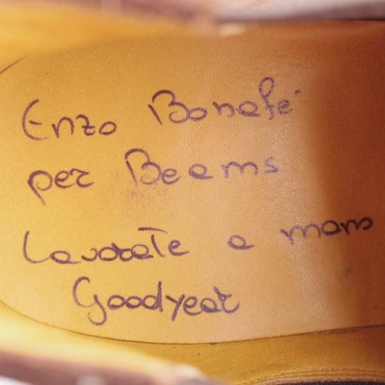 未使用★(伊)エンツォ・ボナフェ SIZE 9.5【定価￥143,000-★ビームス別注/CARY GRANT2】ケーリーグラント/サイドゴアブーツ/濃茶★k288