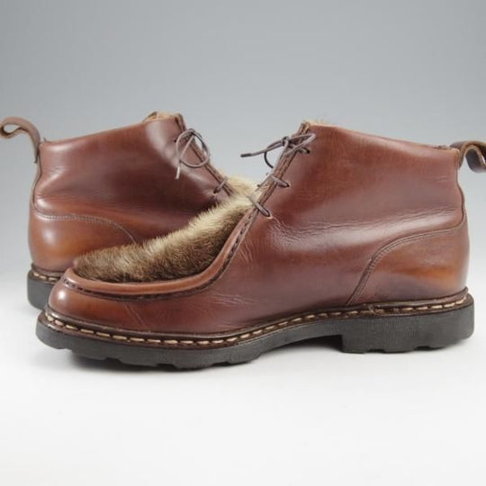 極上★パラブーツ SIZE 8.5【貴重★フォック仕様(アザラシの毛皮)/MUCY】ミューシー/チロリアンブーツ/濃茶/メンズ/Paraboot★k289