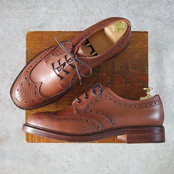 未使用★クロケット&ジョーンズ 7EX【★フルブローグ/ANGUS】232ラスト/FOX GORSE/茶/メンズ/Crockett&Jones★k301