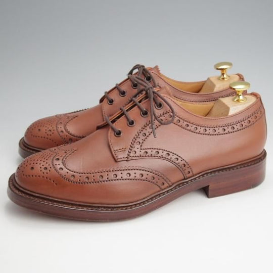 未使用★クロケット&ジョーンズ 7EX【★フルブローグ/ANGUS】232ラスト/FOX GORSE/茶/メンズ/Crockett&Jones★k301