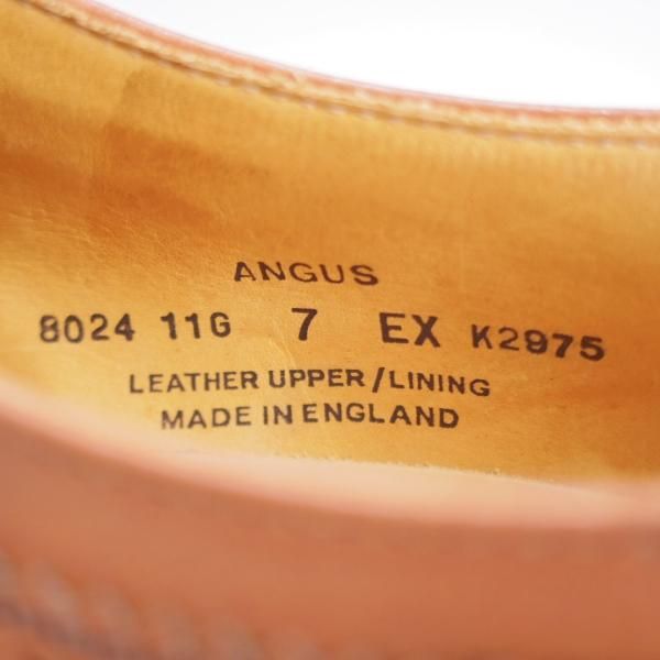 未使用★クロケット&ジョーンズ 7EX【★フルブローグ/ANGUS】232ラスト/FOX GORSE/茶/メンズ/Crockett&Jones★k301