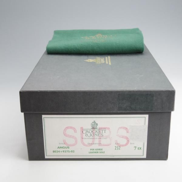 未使用★クロケット&ジョーンズ 7EX【★フルブローグ/ANGUS】232ラスト/FOX GORSE/茶/メンズ/Crockett&Jones★k301