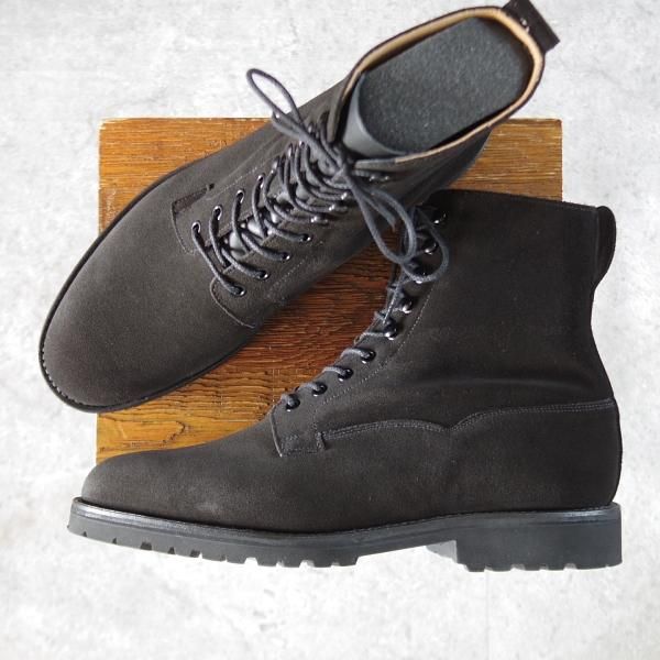 未使用★クロケット&ジョーンズ 8E【定価￥90,200-★ユナイテッドアローズ別注/RADNOR】ブーツ/スエード/黒/Crockett&Jones★k302