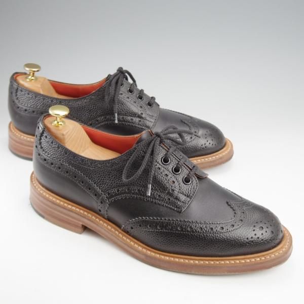 極上★トリッカーズ SIZE 8【現行オーダー価格16万円以上★コンビ仕様/BOURTON/バートン】5633/カントリーシューズ/黒/Tricker's★k303