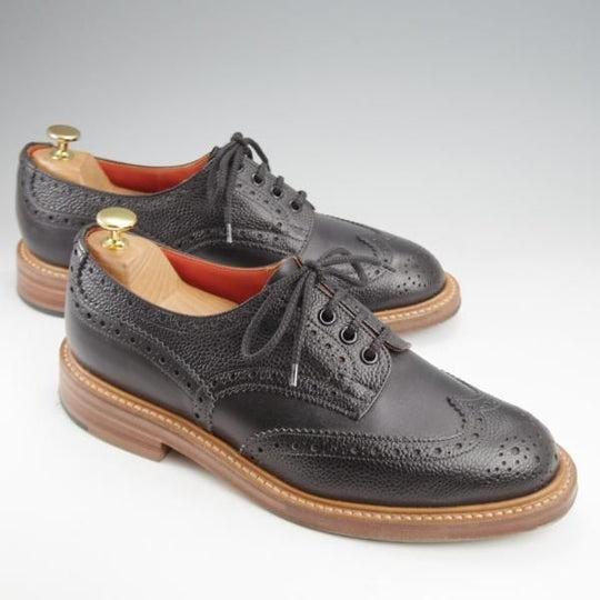 極上★トリッカーズ SIZE 8【現行オーダー価格16万円以上★コンビ仕様/BOURTON/バートン】5633/カントリーシューズ/黒/Tricker's★k303