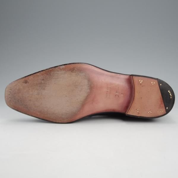 美品★(東欧)VASS/ヴァーシュ SIZE 38.5【純正シューツリー付き★OLD ENGLISH 2/Uラスト】クォーターブローグ/カーフ/黒★k309