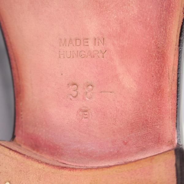 美品★(東欧)VASS/ヴァーシュ SIZE 38.5【純正シューツリー付き★OLD ENGLISH 2/Uラスト】クォーターブローグ/カーフ/黒★k309