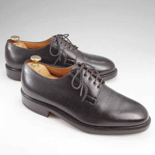 ★チャーチ 65F/UK6.5【貴重★224ラスト仕様/旧チャーチ/3都市ロゴ】プレーントゥ/グレインレザー/黒/Church's★k312