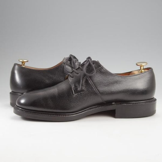 ★チャーチ 65F/UK6.5【貴重★224ラスト仕様/旧チャーチ/3都市ロゴ】プレーントゥ/グレインレザー/黒/Church's★k312