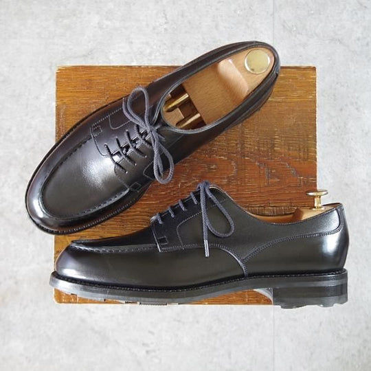 使用数回★J.M.ウエストン 7D【現行定価￥165,000-★ロシアンカーフ仕様/ゴルフ/GOLF】641/31ラスト/Uチップ/黒/Weston/ウェストン★k313