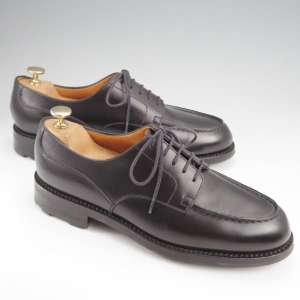 使用数回★J.M.ウエストン 7D【現行定価￥165,000-★ロシアンカーフ仕様/ゴルフ/GOLF】641/31ラスト/Uチップ/黒/Weston/ウェストン★k313