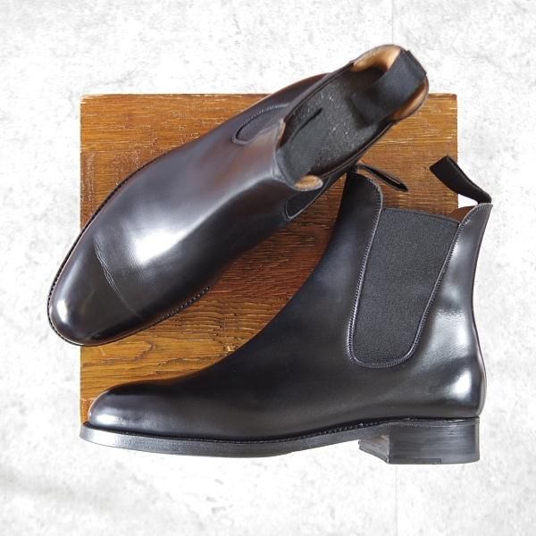 極美品★J.M.ウエストン 5D【現行定価￥187,000-★サイドゴアブーツ/705】39ラスト/ボックスカーフ/黒/メンズ/Weston/ウェストン★k319