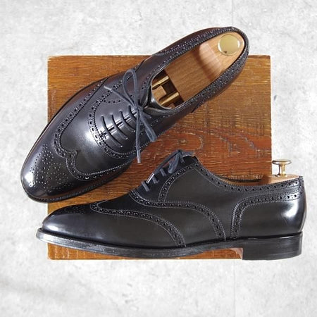 美品★ジョンロブ 8EE【貴重★8695ラスト/MASHALL】フルブローグ/カーフ/黒/メンズ/JOHN LOBB★k320