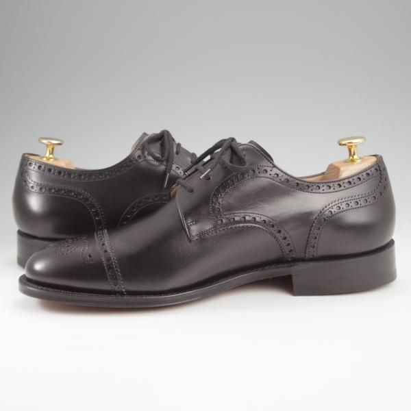 未使用★チャーチ 80G/UK8【貴重★100ラスト/CADWELL/セミブローグ】カーフ/黒/メンズ/Church'★k324