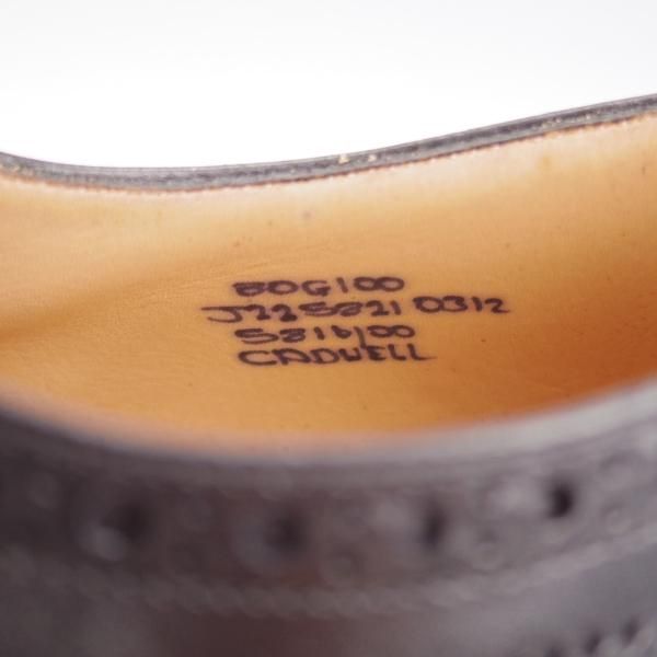 未使用★チャーチ 80G/UK8【貴重★100ラスト/CADWELL/セミブローグ】カーフ/黒/メンズ/Church'★k324