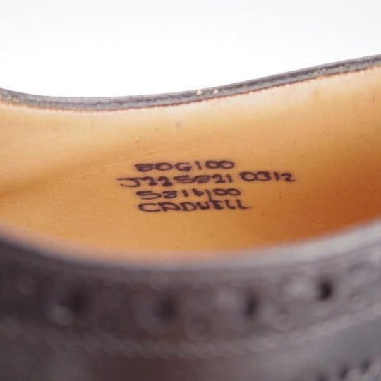 未使用★チャーチ 80G/UK8【貴重★100ラスト/CADWELL/セミブローグ】カーフ/黒/メンズ/Church'★k324