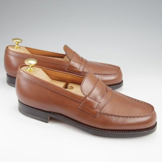 極上★J.M.ウエストン 5C【現行定価￥137,500-★180/コインローファー】41ラスト/ボックスカーフ/茶/Weston/ウェストン★k326