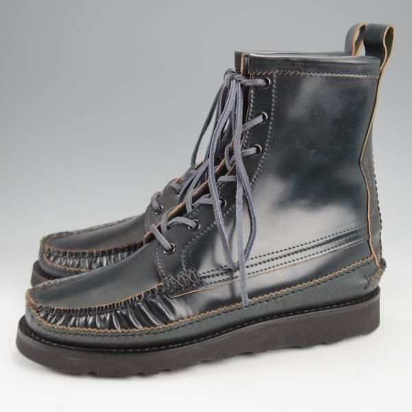 美品　ユケテン Maine Guide Boots モカシンブーツ US8 ユケテン 8E【コードバン/紺/Maine Guide DB Boots】 | 高級中古革靴の