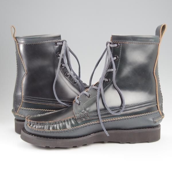 未使用★(米)YUKETEN/ユケテン 8E【貴重★コードバン/紺/Maine Guide DB Boots】レースアップブーツ/モカシン/メンズ★k330