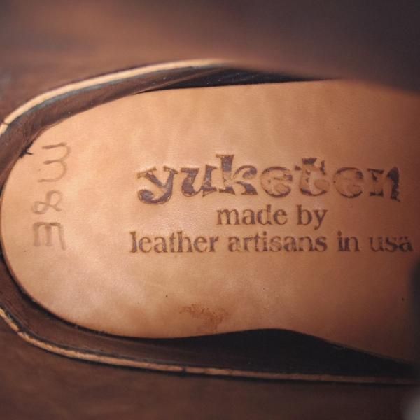 未使用★(米)YUKETEN/ユケテン 8E【貴重★コードバン/紺/Maine Guide DB Boots】レースアップブーツ/モカシン/メンズ★k330