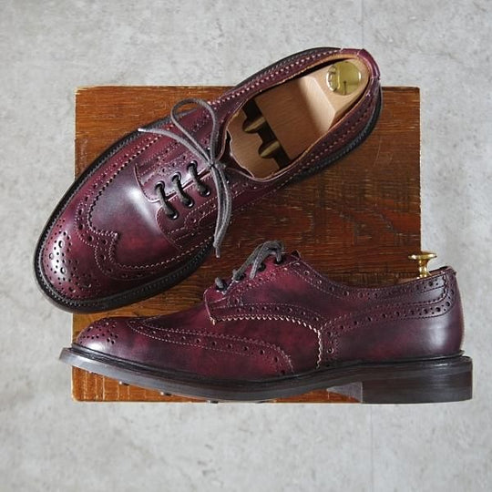 未使用★トリッカーズ SIZE 7【貴重★ミュージアムカーフ仕様/ダイナイトソール/(伊)COLTORTI別注】5633/BOURTON/赤茶/Tricker's★k331