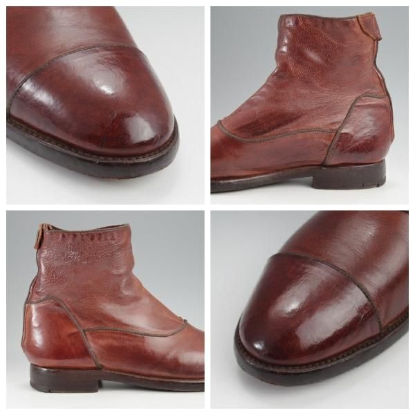 ★(伊)アルベルト・ファッシャーニ SIZE 40【★ジップブーツ/赤茶】カーフ/メンズ/ALBERTO FASCIANI★k333