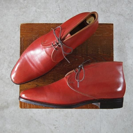 極美品★(HM)ギルド・オブ・クラフツ US7C【現オーダー価格16.5万円程度〜★Snuffy/ハンドソーンウェルテッド製法】チャッカブーツ★k335
