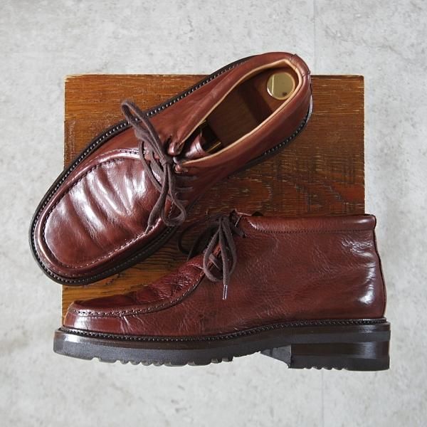 美品★(伊)マンニーナ UK6.5程度【貴重★オーダー品/ブラックラピド製法/チロリアンブーツ】カーフ/濃茶/メンズ/MANNINA★k336