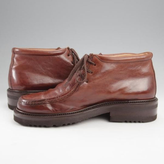 美品★(伊)マンニーナ UK6.5程度【貴重★オーダー品/ブラックラピド製法/チロリアンブーツ】カーフ/濃茶/メンズ/MANNINA★k336