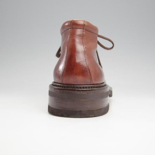 美品★(伊)マンニーナ UK6.5程度【貴重★オーダー品/ブラックラピド製法/チロリアンブーツ】カーフ/濃茶/メンズ/MANNINA★k336