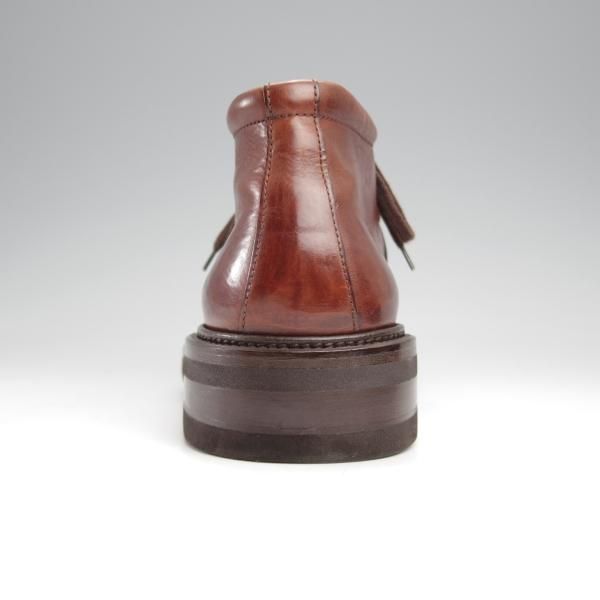 美品★(伊)マンニーナ UK6.5程度【貴重★オーダー品/ブラックラピド製法/チロリアンブーツ】カーフ/濃茶/メンズ/MANNINA★k336