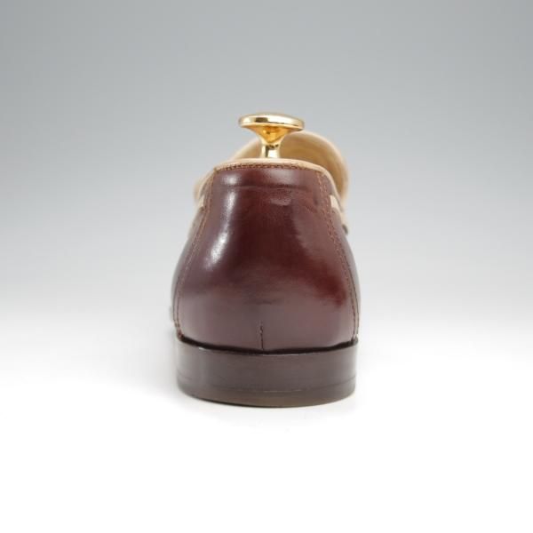 極上★(伊)アントニオ・マウリッツィ UK6.5程度【★トレーディングポスト別注/タッセルローファー】カーフ/濃茶/ANTONIO MAURIZI★k337